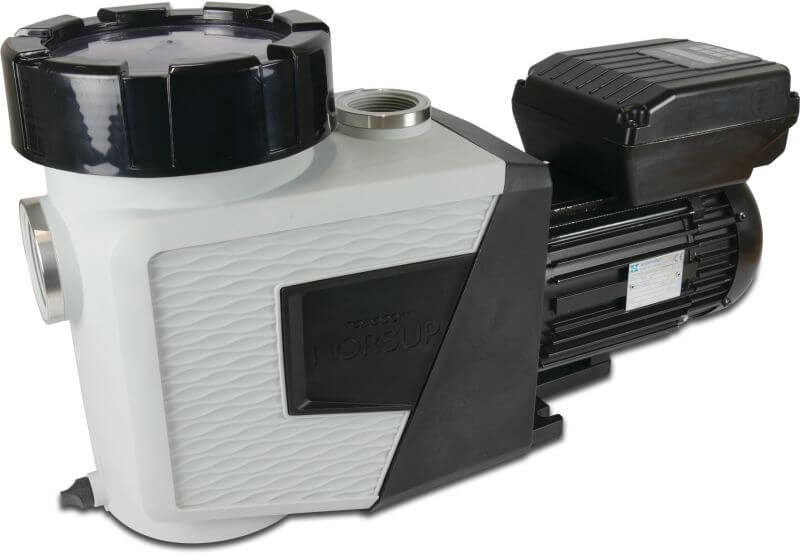 Norsup Poolpumpe mit variabler Drehzahl 2" x 1 1/2" Innengewinde 230VAC Weiß/BSchwarz Typ Evo Pro with Modbus 2PS
