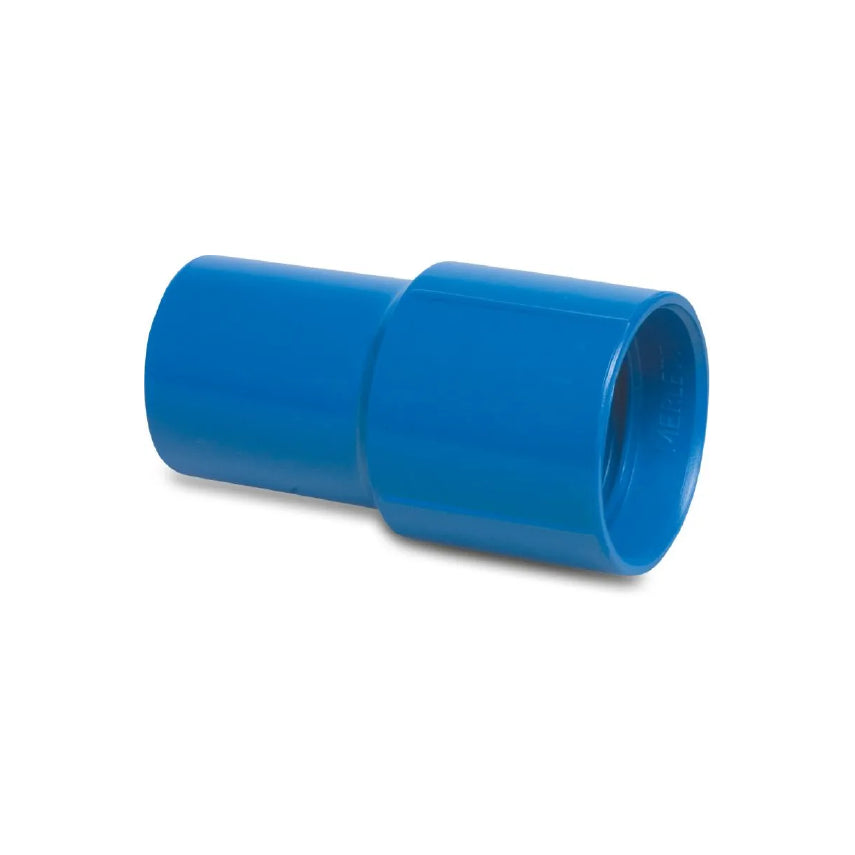 Merlett Muffe PVC-U 38 mm Klebemuffe Blau type für Schwimmbadschlauch