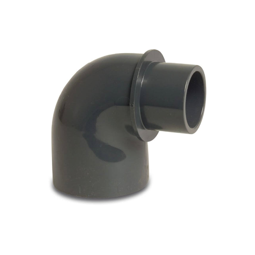 Profec Winkel 90°, reduziert PVC-U 32/40 mm x 40 mm Klebemuffe/Klebestutzen x Klebemuffe 10bar Grau