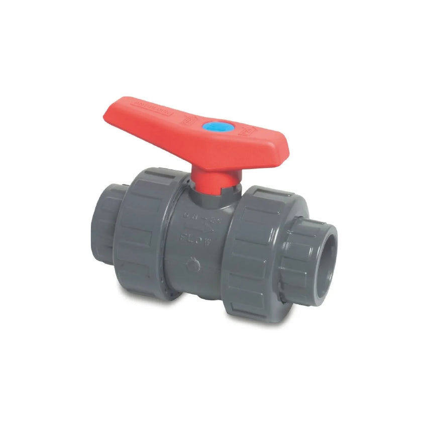 Profec Kugelhahn PVC-U 16 mm Klebemuffe 16bar DN15 Grau