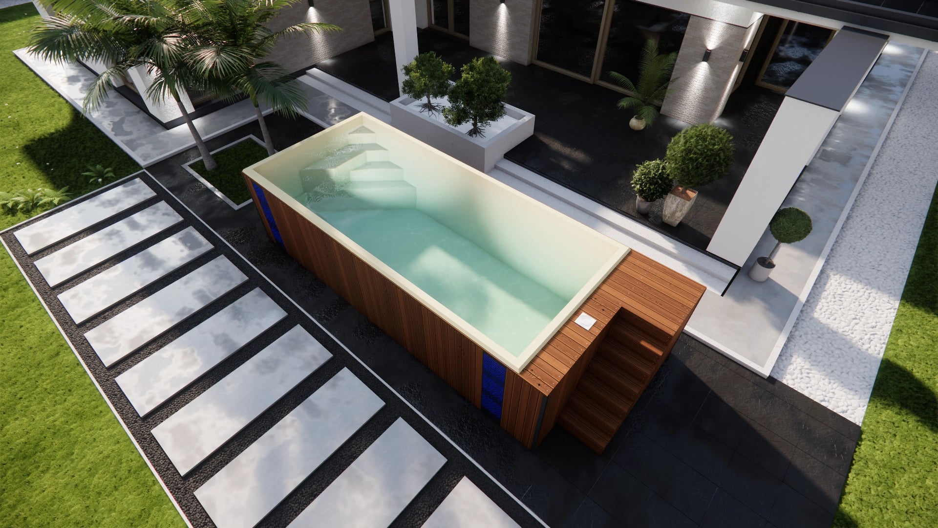 Freistehender GFK Pool Vantage