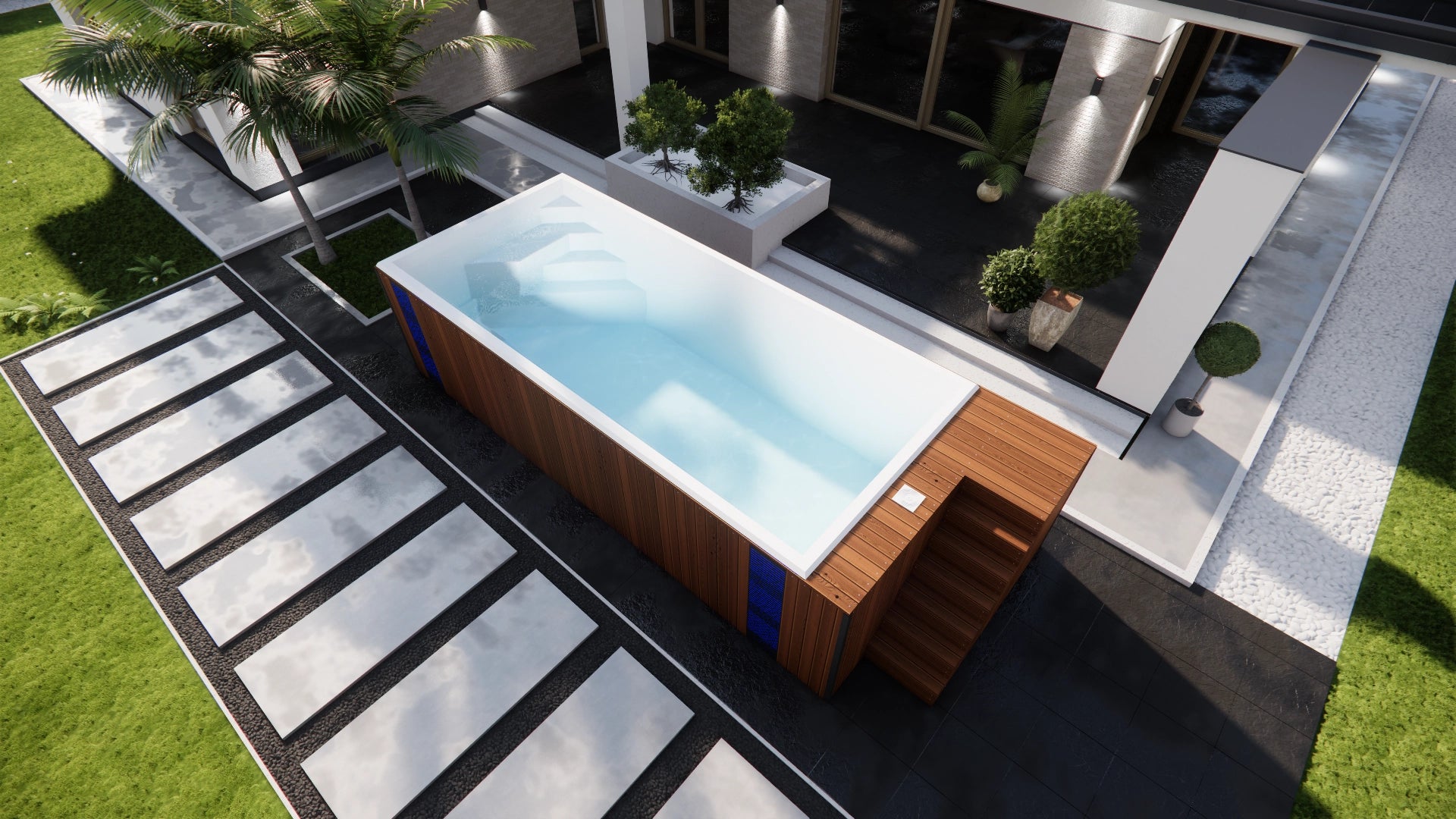 Freistehender GFK Pool Vantage