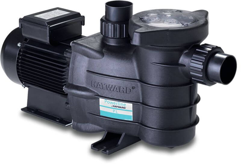 Hayward Schwimmbadpumpe PP GF 50 mm Klebemuffe 3,8A 230VAC Schwarz Typ PWL 1PS